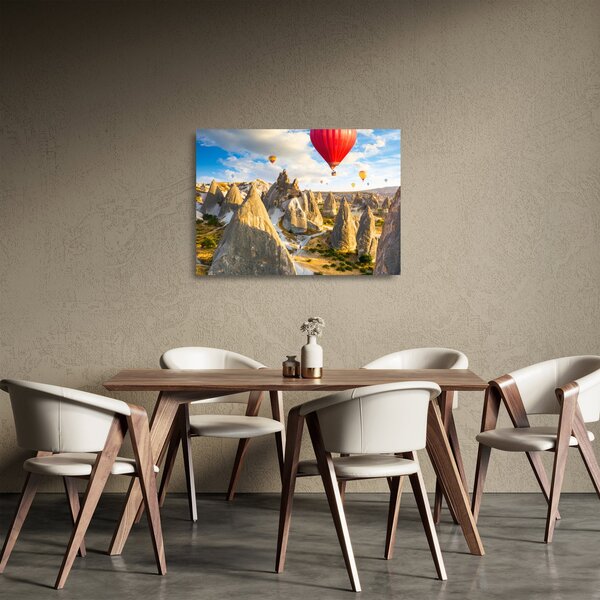Staklena slika - Baloni na vroč zrak (70x50 cm)