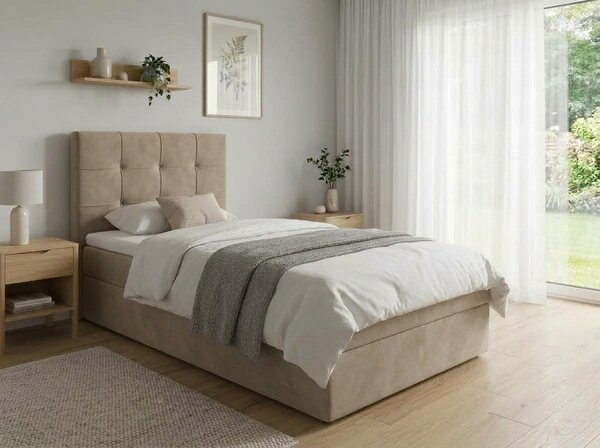 Tapecirani krevet boxspring DIRELIS TRINITY 90x200 cm bež Madrac: Bonell opružni madrac
