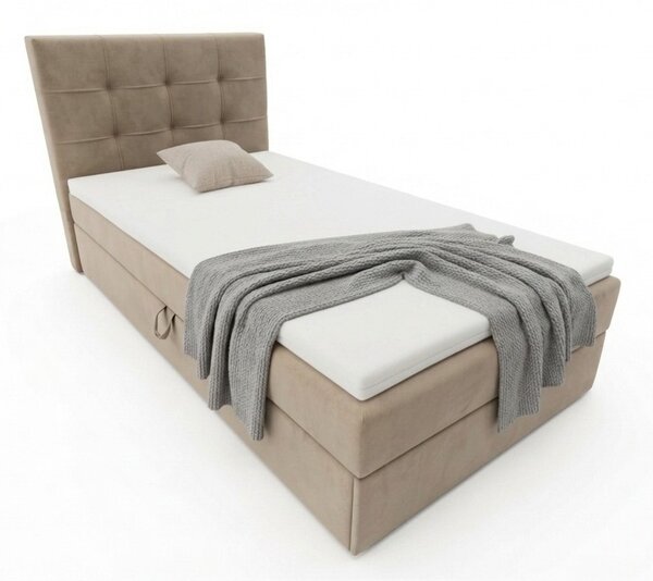 Tapecirani krevet boxspring DIRELIS TRINITY 90x200 cm bež Madrac: Bonell opružni madrac