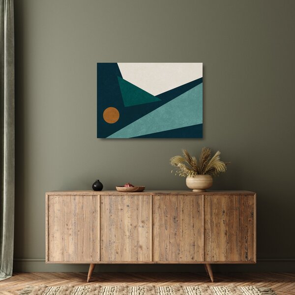 Staklena slika - kubistična abstrakcija (70x50 cm)