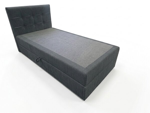 Tapecirani boxspring krevet DIRELIS VIBE 90x200 cm tamno siva Madrac: Bonell opružni madrac