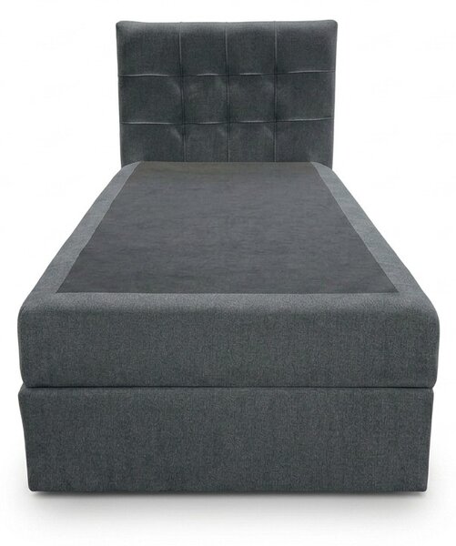 Tapecirani boxspring krevet DIRELIS VIBE 90x200 cm tamno siva Madrac: Bonell opružni madrac