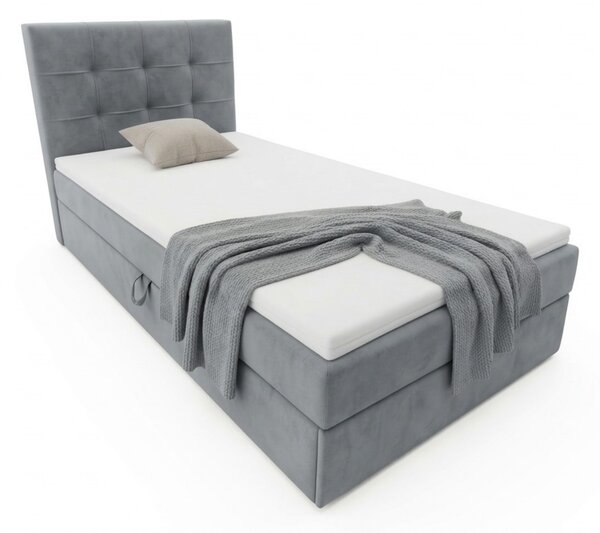 Tapecirani krevet boxspring DIRELIS TRINITY 90x200 cm siva Madrac: Bonell opružni madrac