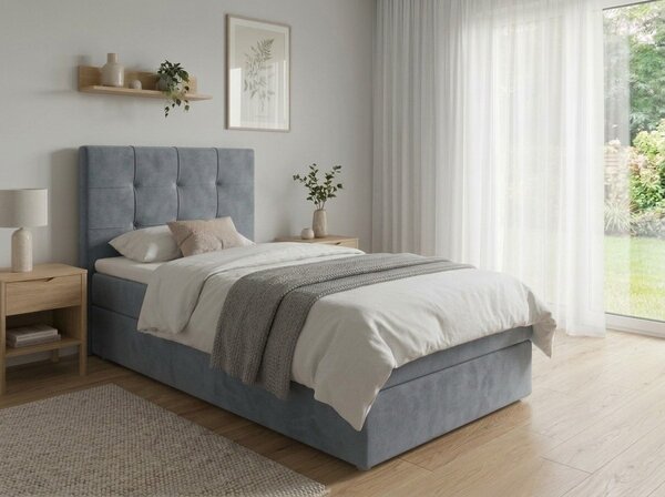 Tapecirani krevet boxspring DIRELIS TRINITY 90x200 cm siva Madrac: Bonell opružni madrac
