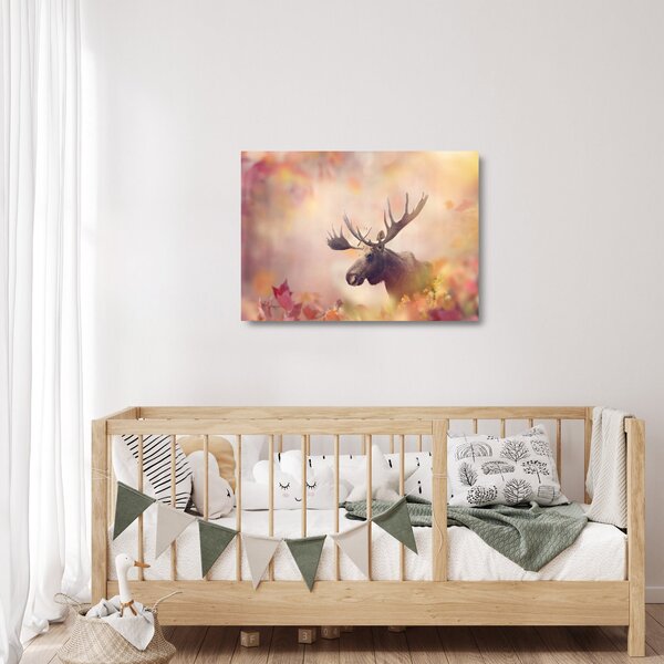 Staklena slika - Gozd v jesenskem listju (70x50 cm)