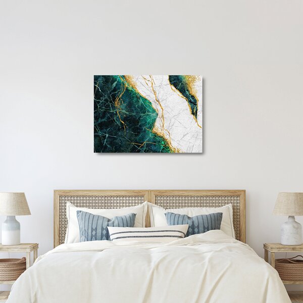 Staklena slika - Turkizni marmor (70x50 cm)