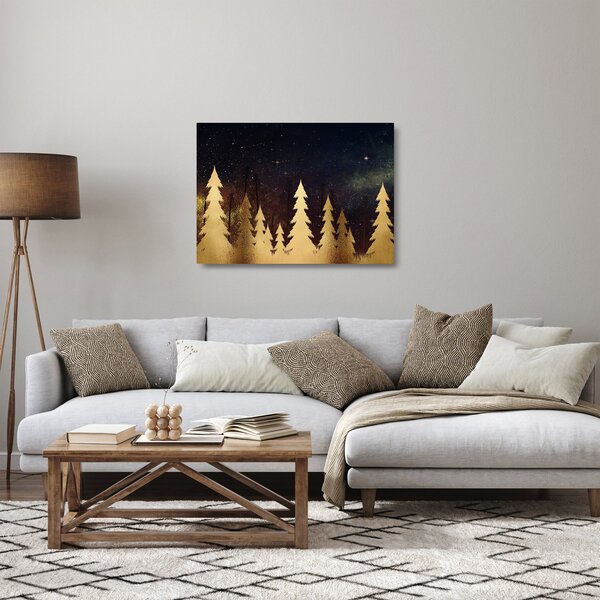 Staklena slika - Zlata noč (70x50 cm)