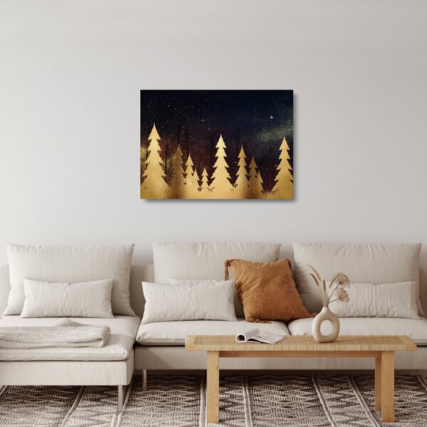 Staklena slika - Zlata noč (70x50 cm)