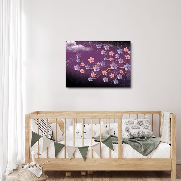 Staklena slika - Pomladni somrak (70x50 cm)