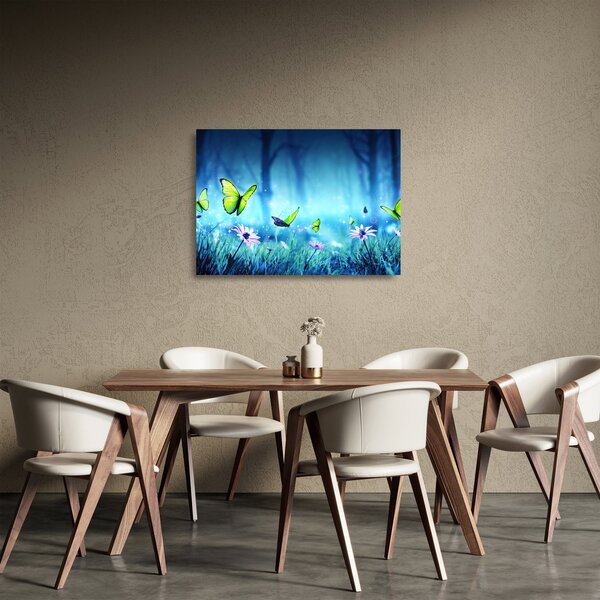 Staklena slika - Mistična gozdna jasa (70x50 cm)