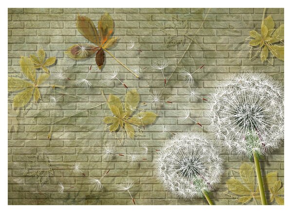 Staklena slika - Regrat, ki ga raznaša veter (70x50 cm)
