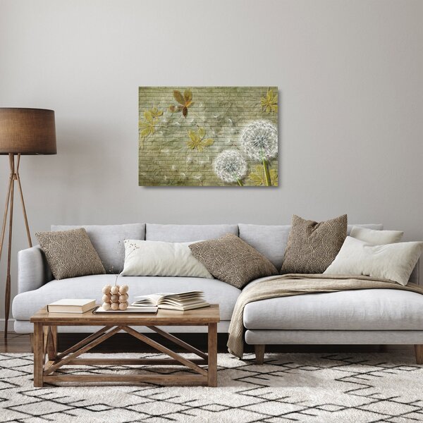 Staklena slika - Regrat, ki ga raznaša veter (70x50 cm)