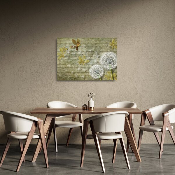 Staklena slika - Regrat, ki ga raznaša veter (70x50 cm)