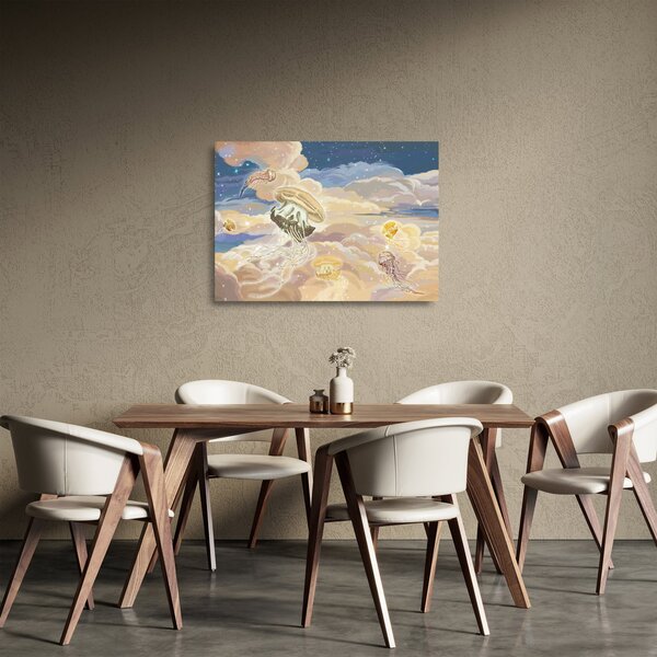 Staklena slika - Nebeška meduza (70x50 cm)