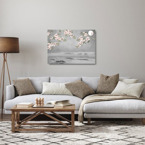 Staklena slika - Luna nad pokrajino (70x50 cm)