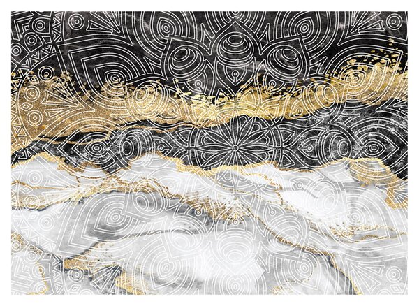 Staklena slika - Mandala v marmorju (70x50 cm)