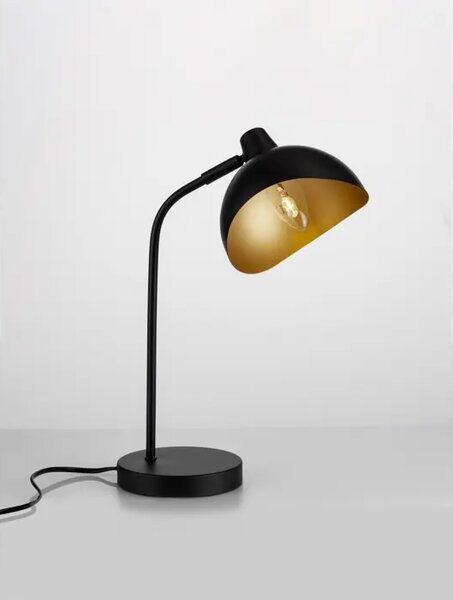 GETI STOLNA LAMPA E14 /IP20/MATT CRNA & ZLATNA NL9555808