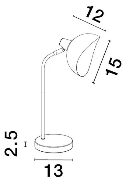 GETI STOLNA LAMPA E14 /IP20/MATT CRNA & ZLATNA NL9555808
