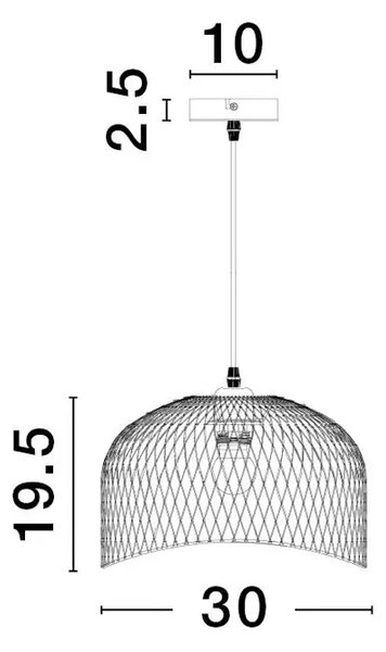 LYRON VISILICA E27 /IP20/MATT BIJELA NL9555802