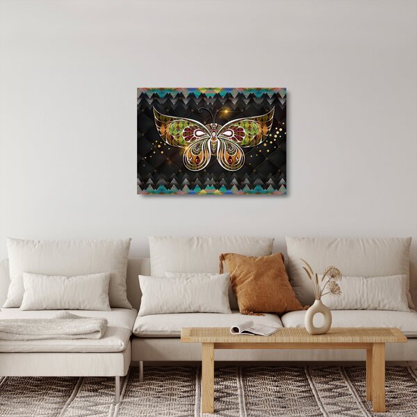 Staklena slika - Čarobni metulj (70x50 cm)