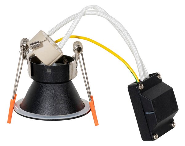 Komplet od 6 modernih ugradbenih reflektora crnih sa zlatom GU10 35mm IP44 - Dept
