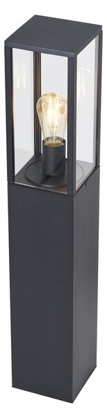 Moderna vanjska podna svjetiljka crna 80 cm s utičnicom IP44 - Charlois