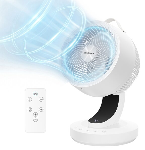 Cirkulacijski ventilator FLOW s daljinskim upravljačem, bijeli SongmicsHome