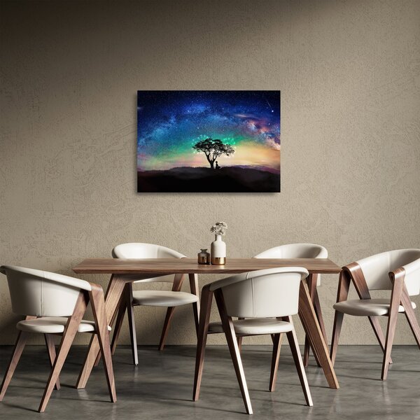 Staklena slika - Odmor pod zvijezdama (70x50 cm)