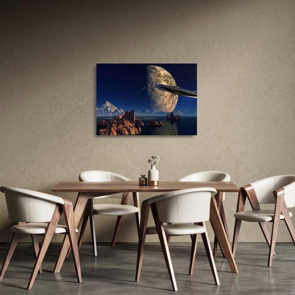 Staklena slika - Dolazak vanzemaljaca (70x50 cm)