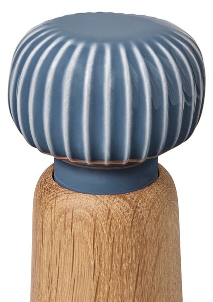 Mlin za začine od drveta hrasta s antracit porculanskim detaljima Kähler Design Hammershoi, visina 13 cm