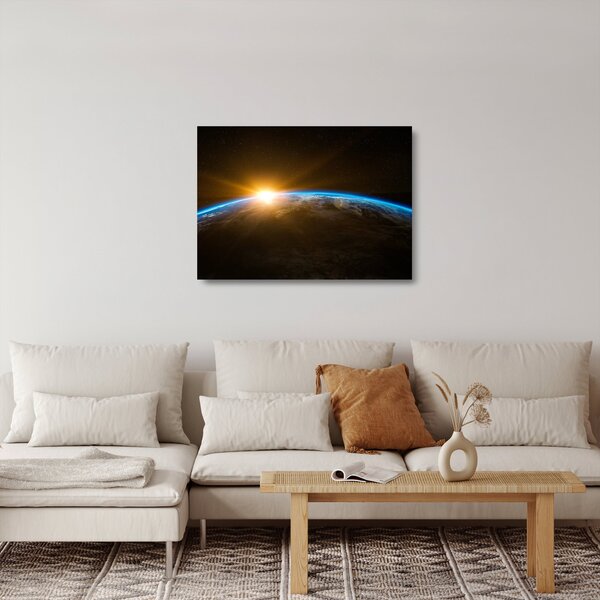 Staklena slika planeta Zemlje iz svemira (70x50 cm)