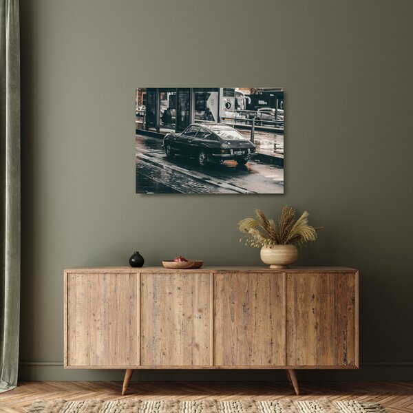 Staklena slika automobila u pokretu (70x50 cm)