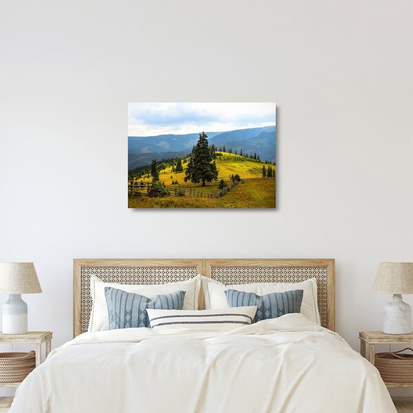 Staklena slika - Planinska livada (70x50 cm)