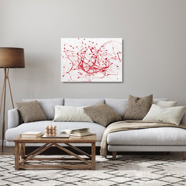 Staklena slika tehnikom drippinga (70x50 cm)