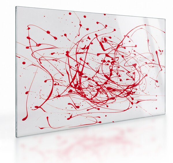 Staklena slika tehnikom drippinga (70x50 cm)