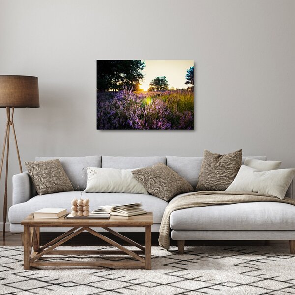 Staklena slika polja lavande (70x50 cm)