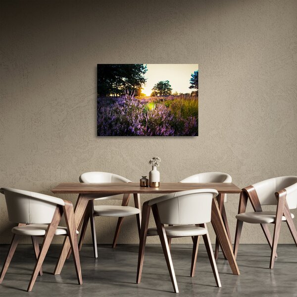 Staklena slika polja lavande (70x50 cm)