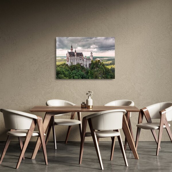 Staklena slika - Dvorac na stijenama (70x50 cm)