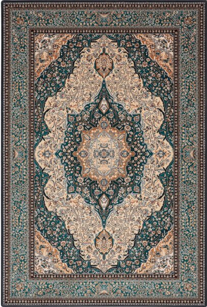 Zeleni vuneni tepih 133x180 cm Charlotte – Agnella
