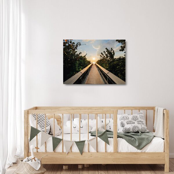 Staklena slika - put do sunca (70x50 cm)