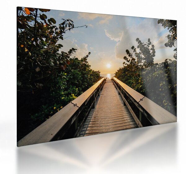 Staklena slika - put do sunca (70x50 cm)