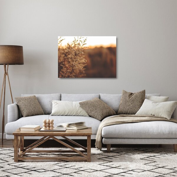 Staklena slika trave koja cvate (70x50 cm)