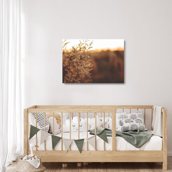 Staklena slika trave koja cvate (70x50 cm)