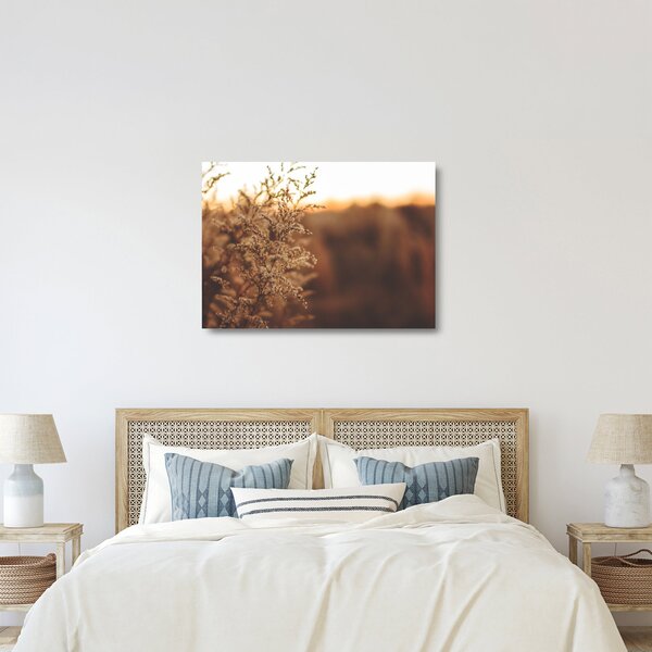 Staklena slika trave koja cvate (70x50 cm)
