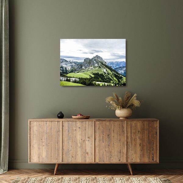 Staklena slika - Planinski vrhovi (70x50 cm)