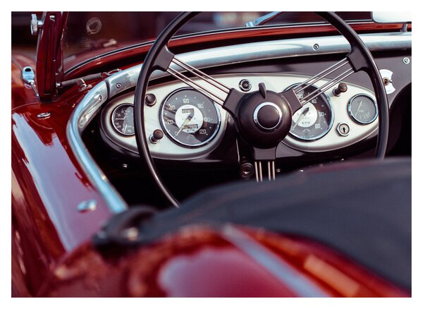 Staklena slika - Detalj automobila (70x50 cm)