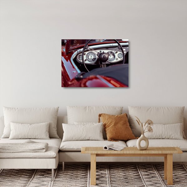 Staklena slika - Detalj automobila (70x50 cm)