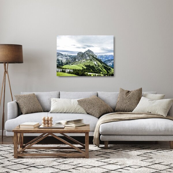Staklena slika - Planinski vrhovi (70x50 cm)