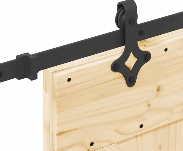 Klizna vrata NARVIK Prirodna i crna 70 x 210 cm (213 5 cm) - 70 x 210 cm (213 5 cm) Trokutasti