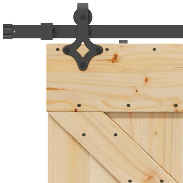 Klizna vrata NARVIK Prirodna i crna 90 x 210 cm (213 5 cm) - 90 x 210 cm (213 5 cm) Trokutasti